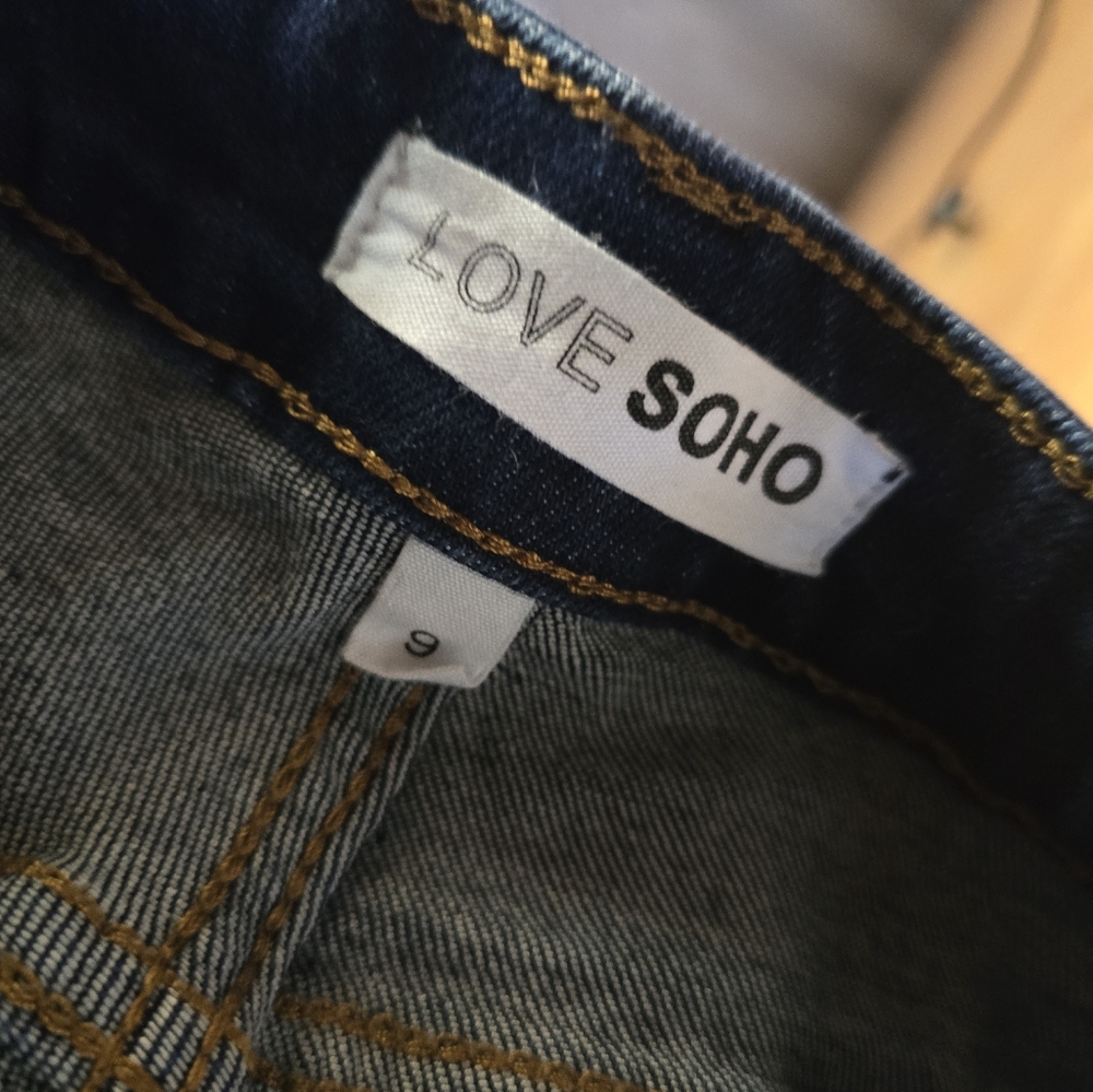 Love Soho Dark Blue Skinny Jeans Size 9 - Picture 4 of 4